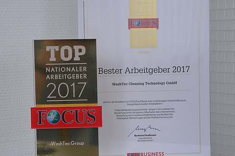WashTec zählt zu Deutschlands besten Arbeitgebern 2017.