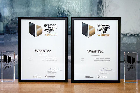 WashTec erhält den German Brand Award in zwei Kategorien!